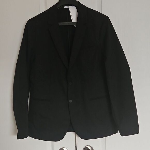 Calvin Klein Men's Slim Fit Blazer Jacket Black Medium - Picture 2 of 16